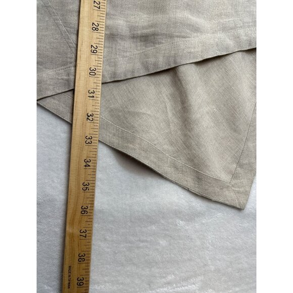 J.Jill Love Linen Tunic Top‎ Womens Small Beige Asymmetrical Hem Long Sleeve - Picture 7 of 7